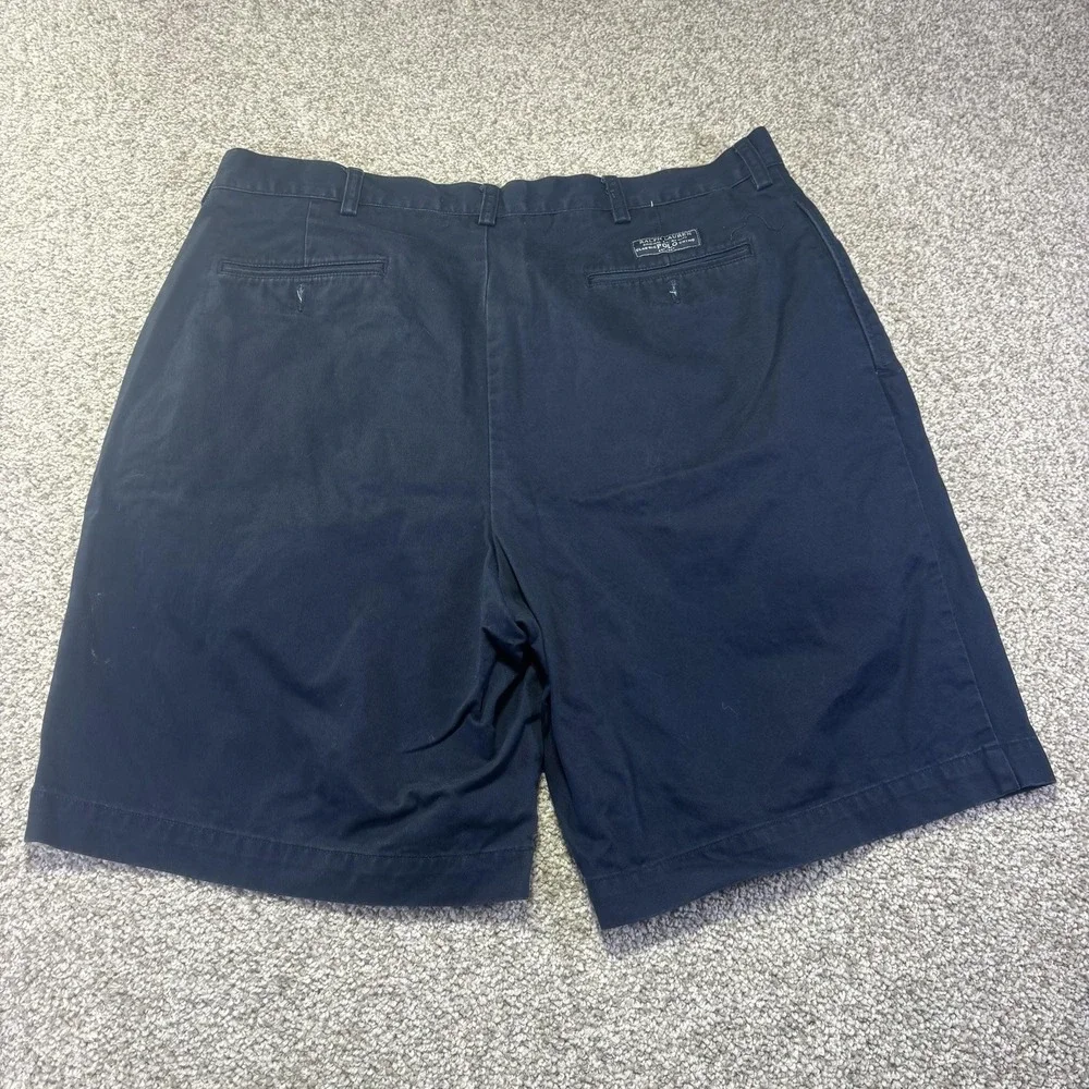 Polo Ralph Lauren Tyler Short Shorts Mens 38 Blue Pleated Chino Summer 9 Inseam